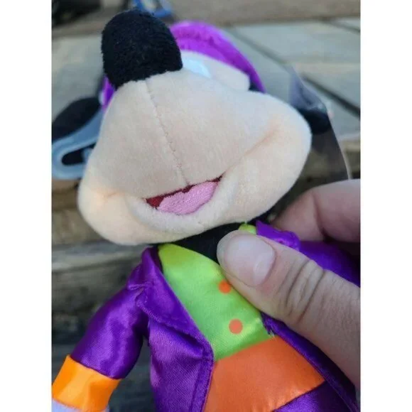 Disney Parks Halloween Mickey Mouse Plush 11" Purple Orange Retired NWT - Picture 4 of 10